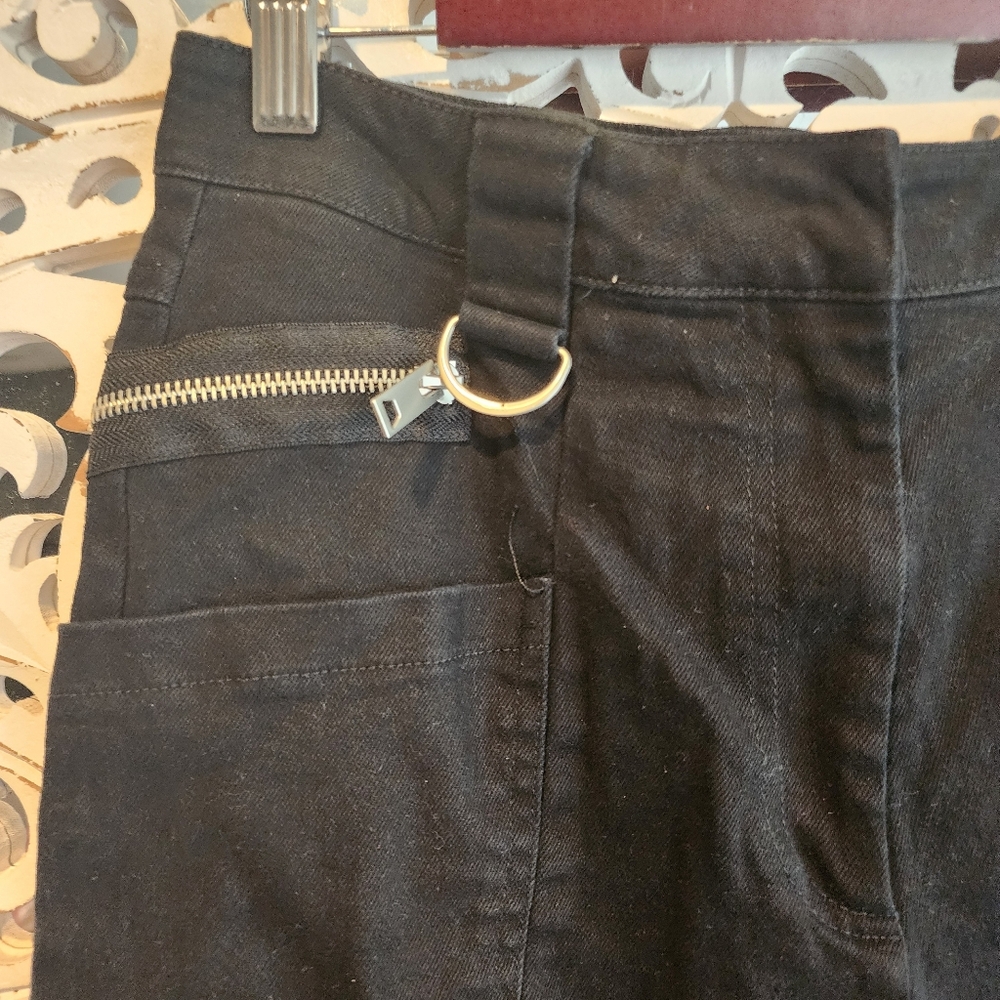 I. AM. Gia Ursa Convertible Cargo Punk Pants Zippers All Over Size Small - Picture 10 of 13